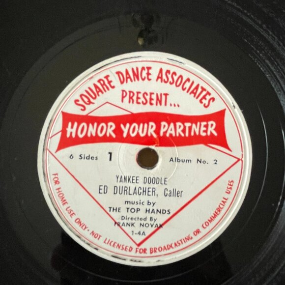 3 Records - Honor Your Partner Square Dances 78RPM 12” Ed Durlacher - Vintage - Picture 9 of 16
